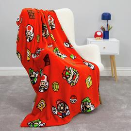 Nintendo Mario Fleece Throw - Red - 100x150cm