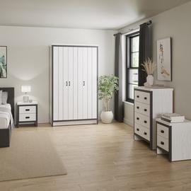 GFW Boston 4 Piece 3 Door Wardrobe Set