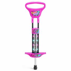 Xootz Rider LED Pogo - Pink Leopard