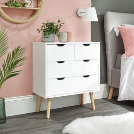 GFW Nyborg 4 Drawer Chest - White