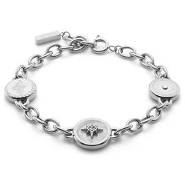 Olivia Burton Stainless Steel Disc Charms Bracelet