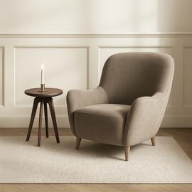 Habitat Denham Fabric Wingback Chair - Taupe