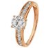 Revere 9ct Rose Gold Solitaire Shoulder Ring - S