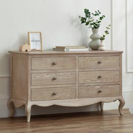 Julian Bowen Camille Wide 6 Drawer Chest - Oak