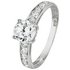 Revere 9ct White Gold Solitaire Shoulder Accent Ring - N