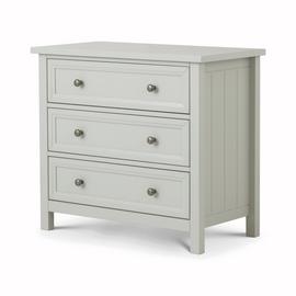 Julian Bowen Maine Wide 3 Drawer Chest - Dove Grey