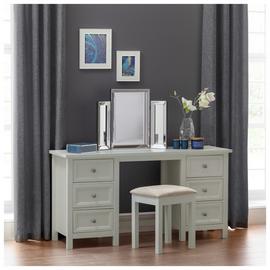 Julian Bowen Maine 6 Drawer Dressing Table - Dove Grey