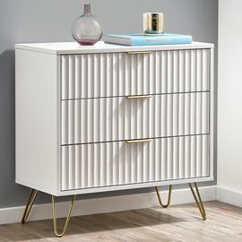 Julian Bowen Murano 3 Drawer Chest - White