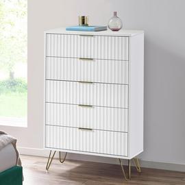 Julian Bowen Murano 5 Drawer Chest - White