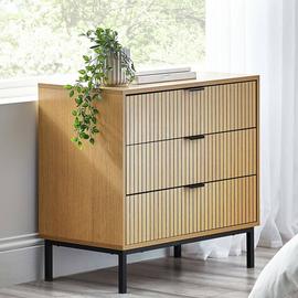 Julian Bowen Sia 3 Drawer Chest - Beige