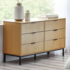 Julian Bowen Sia 6 Drawer Chest - Beige