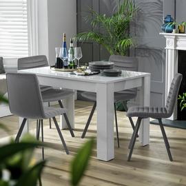 Argos Home Miami White Dining Table & 4 Chairs