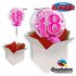 18th Pink Starburst Sparkle 22 Inch Bubble Balloon In A Box