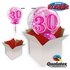 30th Birthday Pink Starbust Sparkle 22 Inch Balloon In A Box