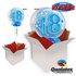 18th Birthday Blue Starburst Sparkle Bubble Balloon In A Box