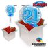 21st Birthday Blue Starburst Sparkle Bubble Balloon In A Box