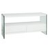 Hygena Kaspa TV Unit - White Gloss & Glass