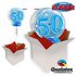 50th Birthday Blue Starburst Sparkle Bubble Balloon In A Box