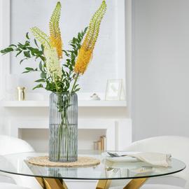 Habitat Tall Ribbed Glass Vase - Clear