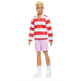 Barbie Fashionistas Ken Doll, Red Striped Top & Pink Shorts
