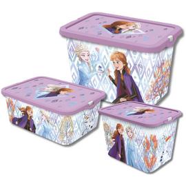 Disney Frozen Set of 3 Storage Boxes with Lid- Lilac & White