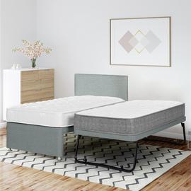 Argos Home Bertrum Fabric Guest Bed with Trundle - Grey