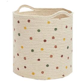 Great Little Trading Company Rope Storage Basket-Pastel Spot