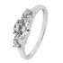 Revere 9ct White Gold Round Cubic Zirconia 3 Stone Ring - T