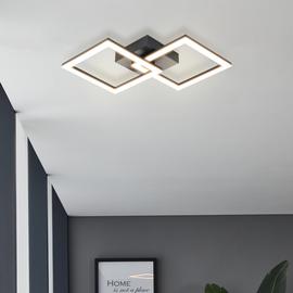 EGLO Huerta-E Steel LED Flush Ceiling Light - Black
