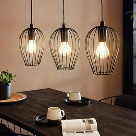 EGLO Newtown Steel 3 Light Pendant Light - Black