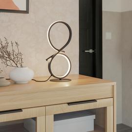 EGLO Serpins Steel LED Table Lamp - Black