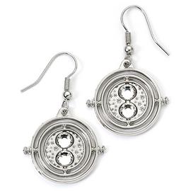 Harry Potter Silver Tone Time Turner Drop Earrings