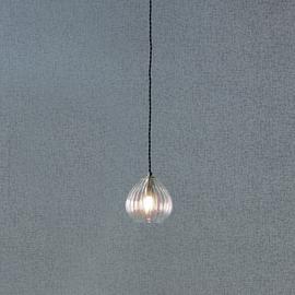 Pacific Ella Glass Teardrop Pendant Light - Brass
