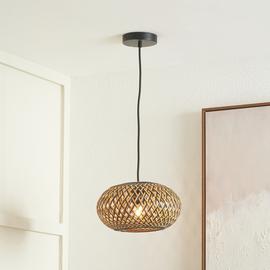 Pacific Evianna Rattan Pendant Light - Natural & Black