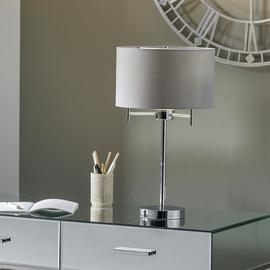 Pacific Plaza Metal 3 Light Table Lamp - Chrome
