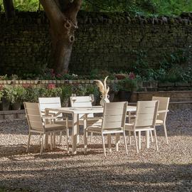 Pacific Aruba 6 Seater Metal Patio Set - Grey