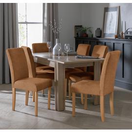 Argos Home Miami Extending Oak Dining Table & 4 Chairs