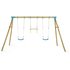 Plum Mangabey Wooden Swing Set with Trapeze & Double Swing