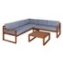 Argos Home 5 Seater Aluminium Corner Sofa Set - Wood Effect