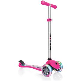 Globber Primo Fantasy Lights 3 Scooter - Large Pink Flowers