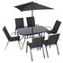 Argos Home Sicily 6 Seater Metal Patio Set - Black