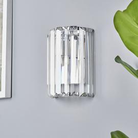 BHS Spa Curv Metal Bathroom Wall Light - Chrome