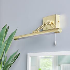 BHS Spa Metal Bathroom LED Wall Light - Brass