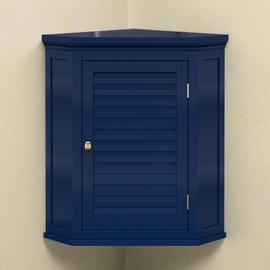 Teamson Home Glancy Corner Wall Cabinet - Navy Blue