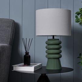 BHS Quad Ribbed Glass Table Lamp