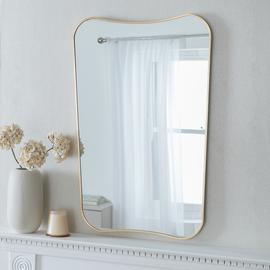 Argos Home Gold Framed Irregular Wall Mirror - 90x60cm