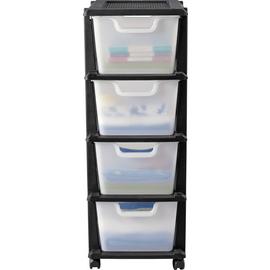 GREAT VALUE 4 DRAWER CART BLACK