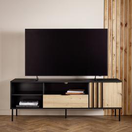 Argos Home Rietta 1 Door 1 Drawer TV Unit - Black