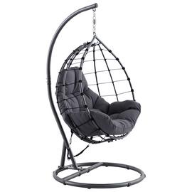 Pacific Blake Metal Hanging Garden Egg Chair - Black