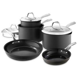 good FOOD Hard Anodised Forged Aluminium 5 piece Pan Set
